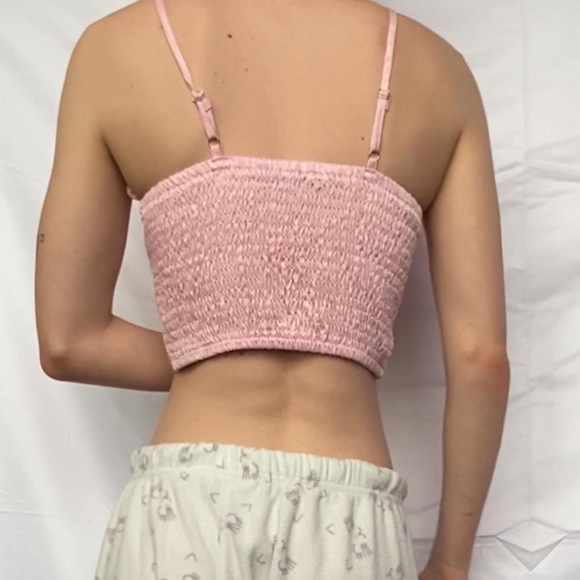 SOLD pink satin tie front western style shirt!! - Picture 5 of 5